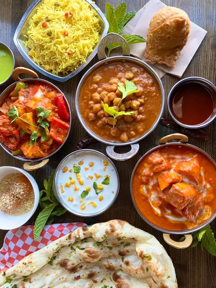 Traditional East Indian dishes at Clay Oven Express downtown Winnipeg